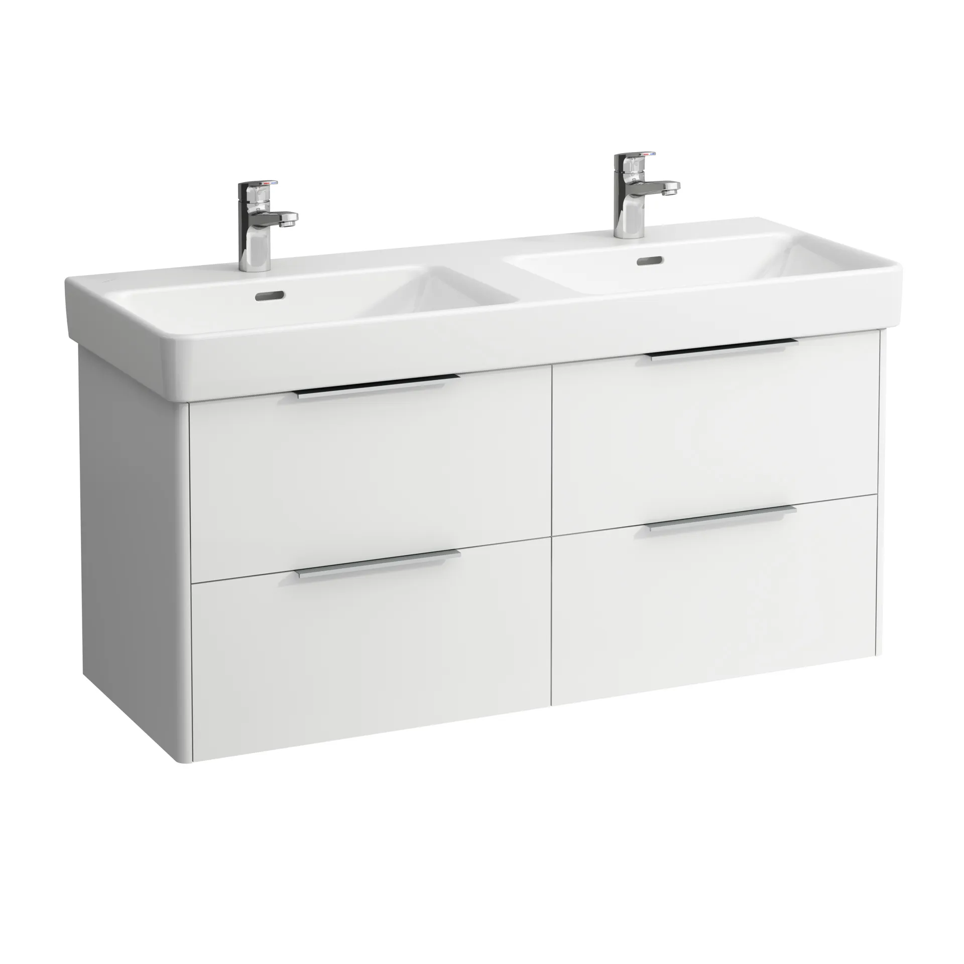 Waschtischunterbau BASE für PRO S 438x1159x515 4 Schubladen mit Griff aluminium eloxiert für Waschtisch H814966 weiß matt Waschtischunterbau BASE für PRO S 438x1159x515 4 Schubladen mit Griff aluminium eloxiert für Waschtisch H814966 weiß matt