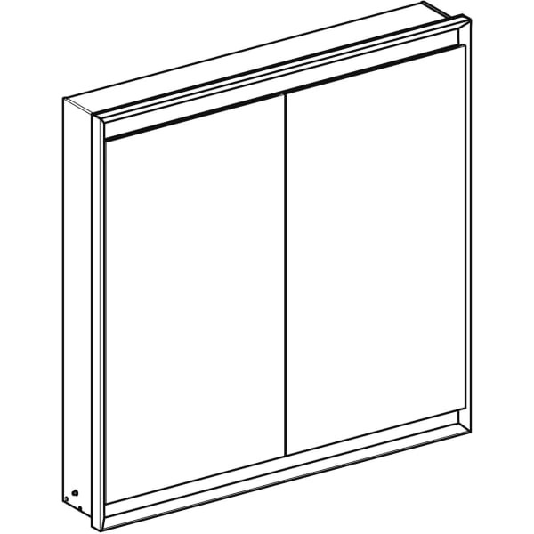 Geberit Spiegelschrank „ONE“ in schwarz matt / Aluminium pulverbeschichtet,