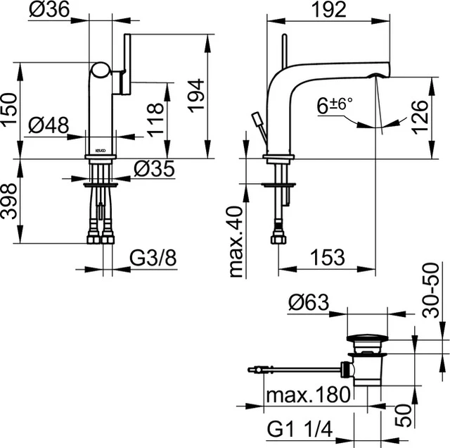 Edition 400 51504010002 Einhebel-Waschtischmischer 120 mit Zugstangen-Ablaufgarnitur verchromt Edition 400 51504010002 Einhebel-Waschtischmischer 120 mit Zugstangen-Ablaufgarnitur verchromt