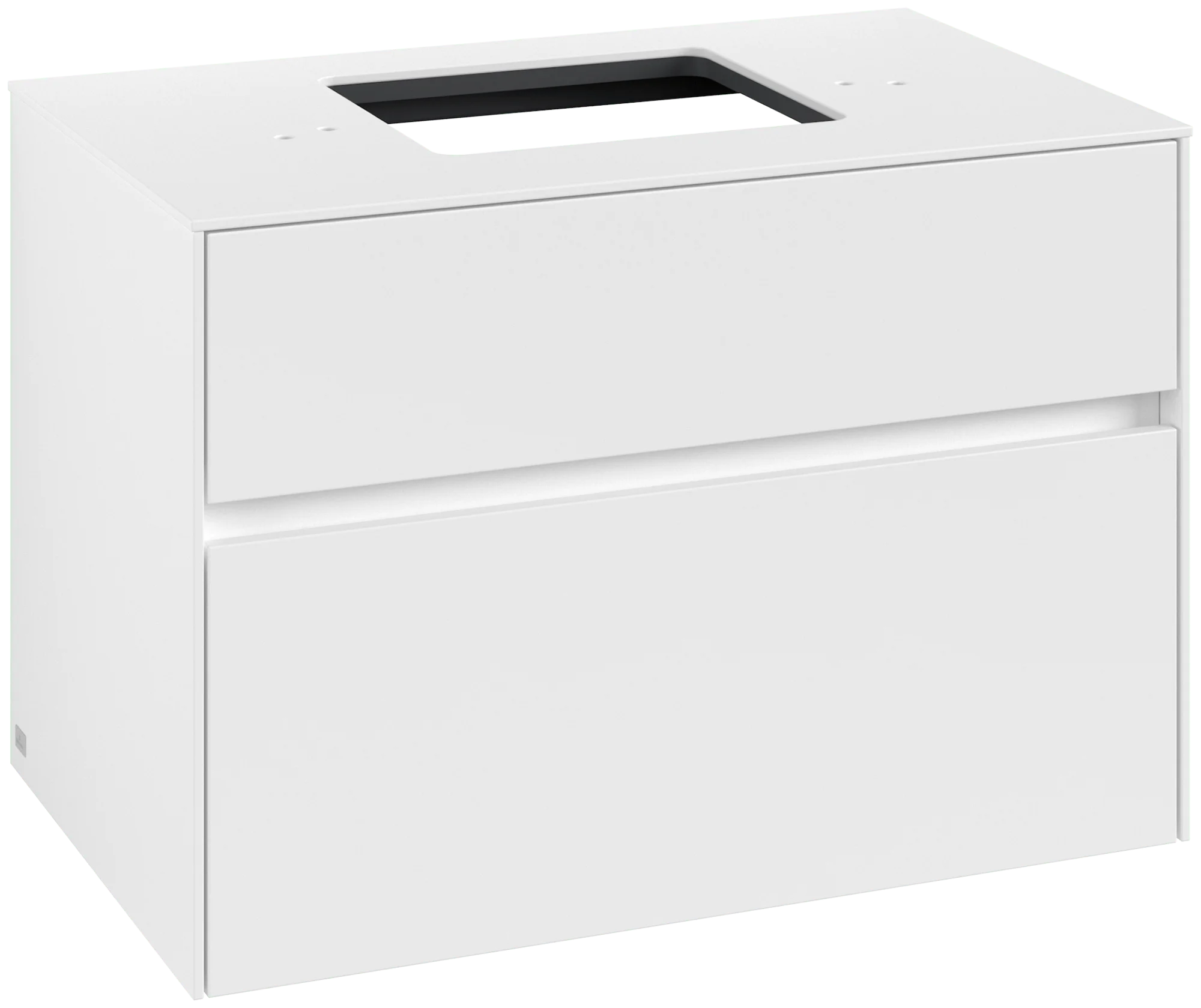Villeroy & Boch Waschbeckenunterschrank Collaro C12400, Eckig White Matt, 800x548x500mm, mit Absenkautomatik und integrierten Griffen Villeroy & Boch Waschbeckenunterschrank Collaro C12400, Eckig White Matt, 800x548x500mm, mit Absenkautomatik und integrierten Griffen