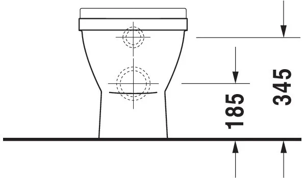 Stand-Tiefspül-WC „Starck 3“ 36 × 43 × 56 cm