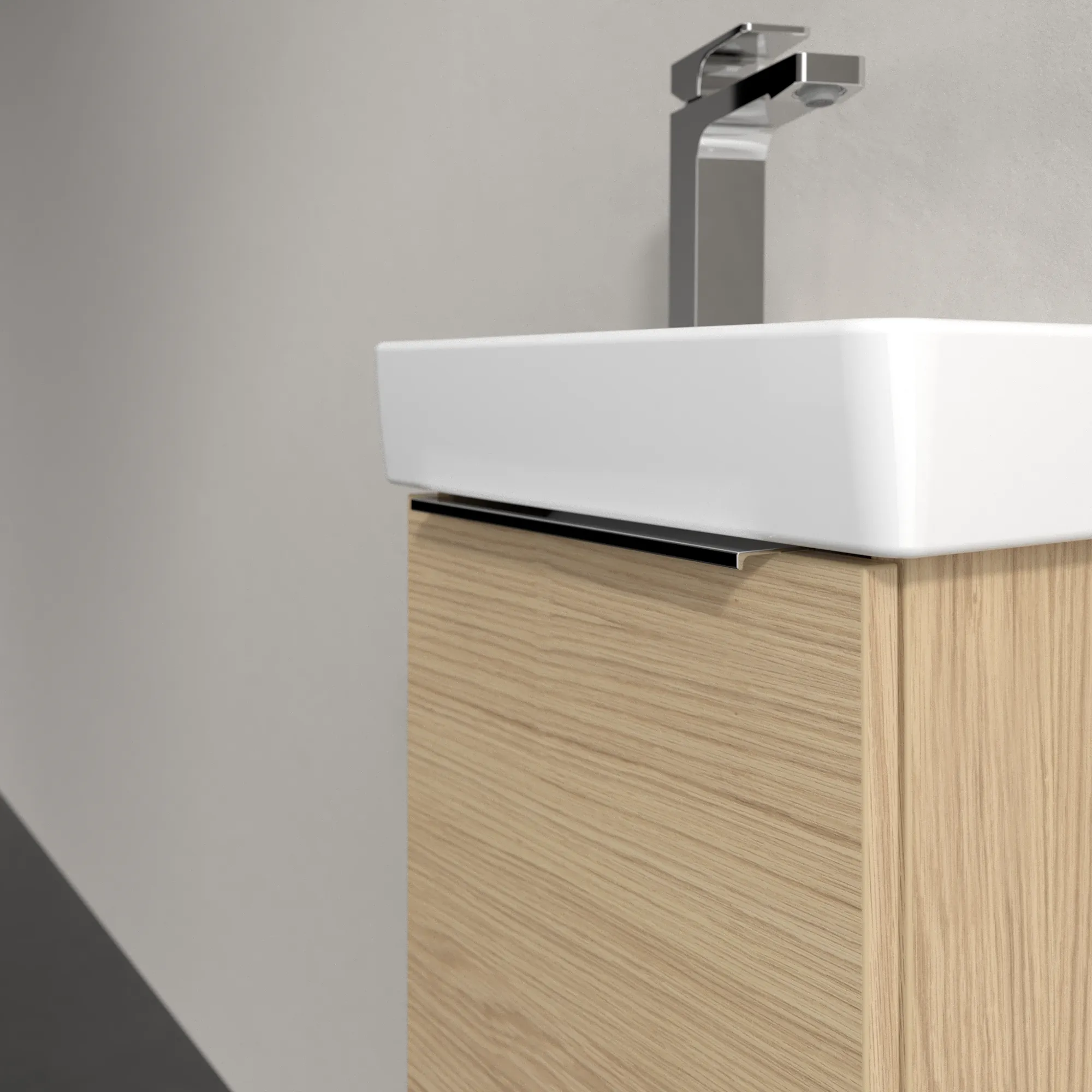 Villeroy & Boch Waschbeckenunterschrank Architectura Nordic Oak, 310 x 520 x 243 mm, mit SoftClosing-Technologie und Vollauszugsschublade
