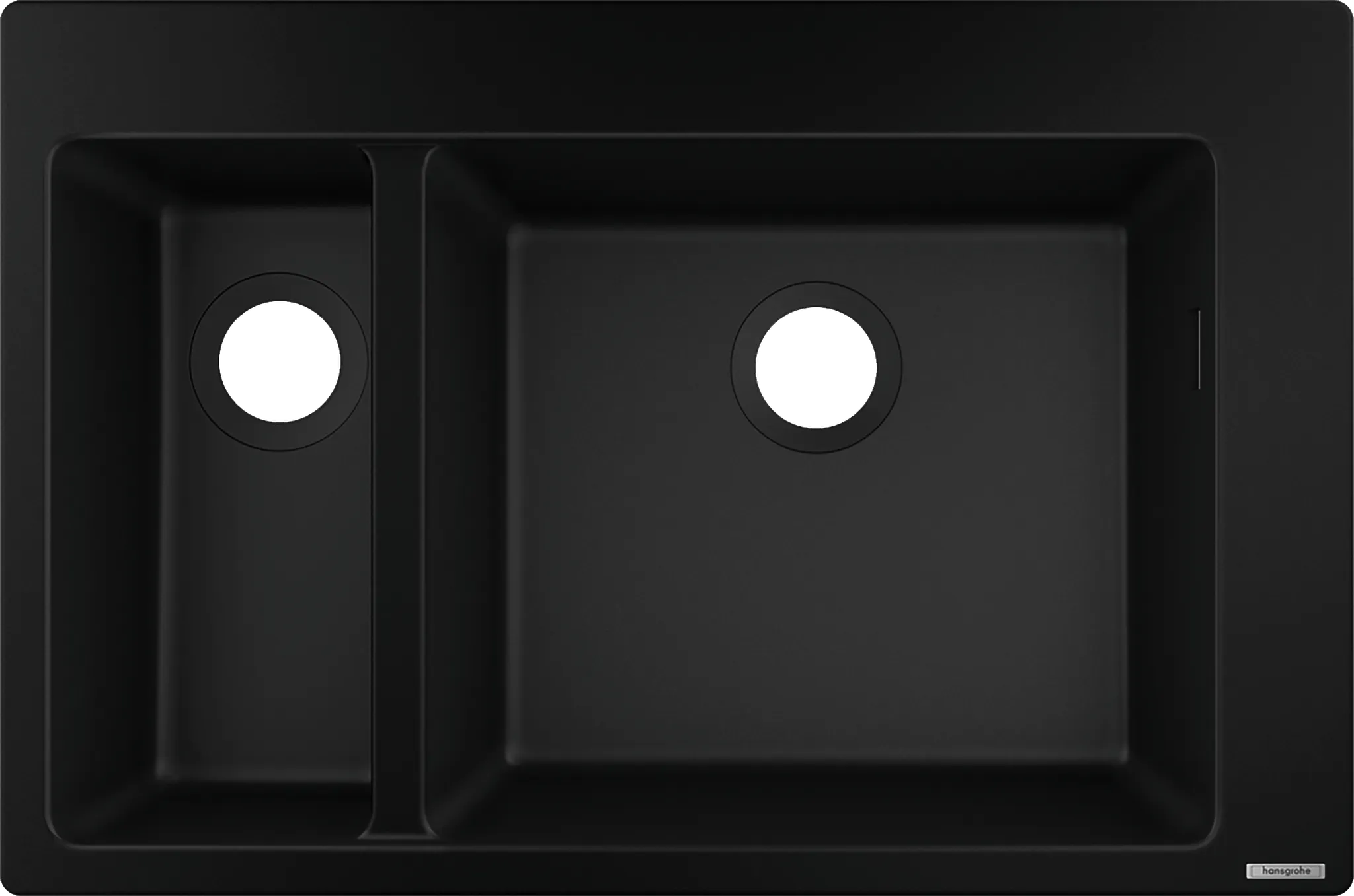 Hansgrohe S51 S510-F635 Einbauspüle 180⁄450, Graphitschwarz Hansgrohe S51 S510-F635 Einbauspüle 180⁄450, Graphitschwarz