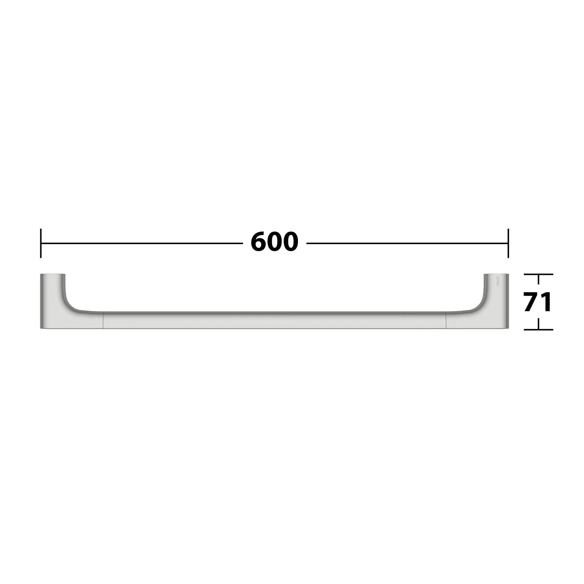 KEUCO EDITION 400 Badetuchhalter 600 mm Edelstahl-finish
