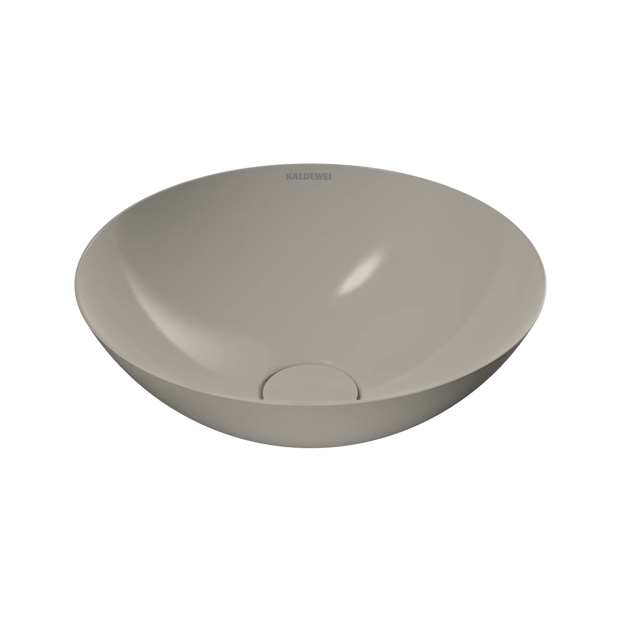 Kaldewei AVELLINO Waschtischschale, rund, 360 mm Durchmesser, warm grey 10, Perl-Effekt, ohne Überlauf
