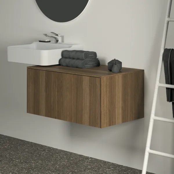 Ideal Standard Waschtischunterschrank „Conca“ 80,2 × 37 × 50,5 cm Walnuss dunkel Furnier Ideal Standard Waschtischunterschrank „Conca“ 80,2 × 37 × 50,5 cm Walnuss dunkel Furnier