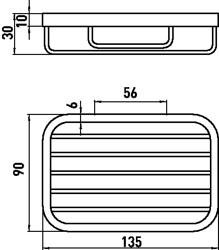 emco Seifenkorb „system 2“, Form rechteckig 13,5 × 9 × 3,2 cm in chrom