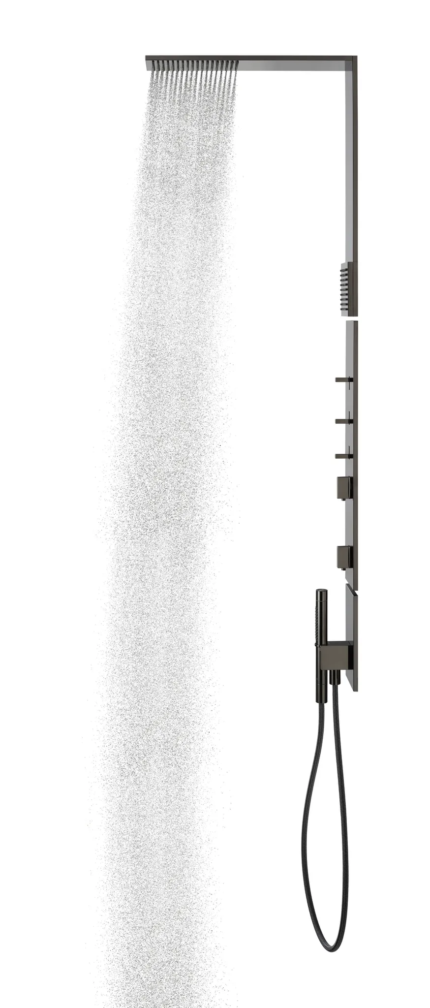 AXOR ShowerComposition Duschpaneel mit Thermostat, Kopfbrause 110/220 1jet und Schulterbrause Chrom