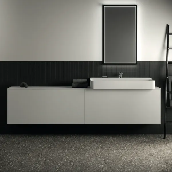 Ideal Standard Waschtischunterschrank „Conca“ 238,7 × 55 × 37,3 cm Weiß matt lackiert Ideal Standard Waschtischunterschrank „Conca“ 238,7 × 55 × 37,3 cm Weiß matt lackiert