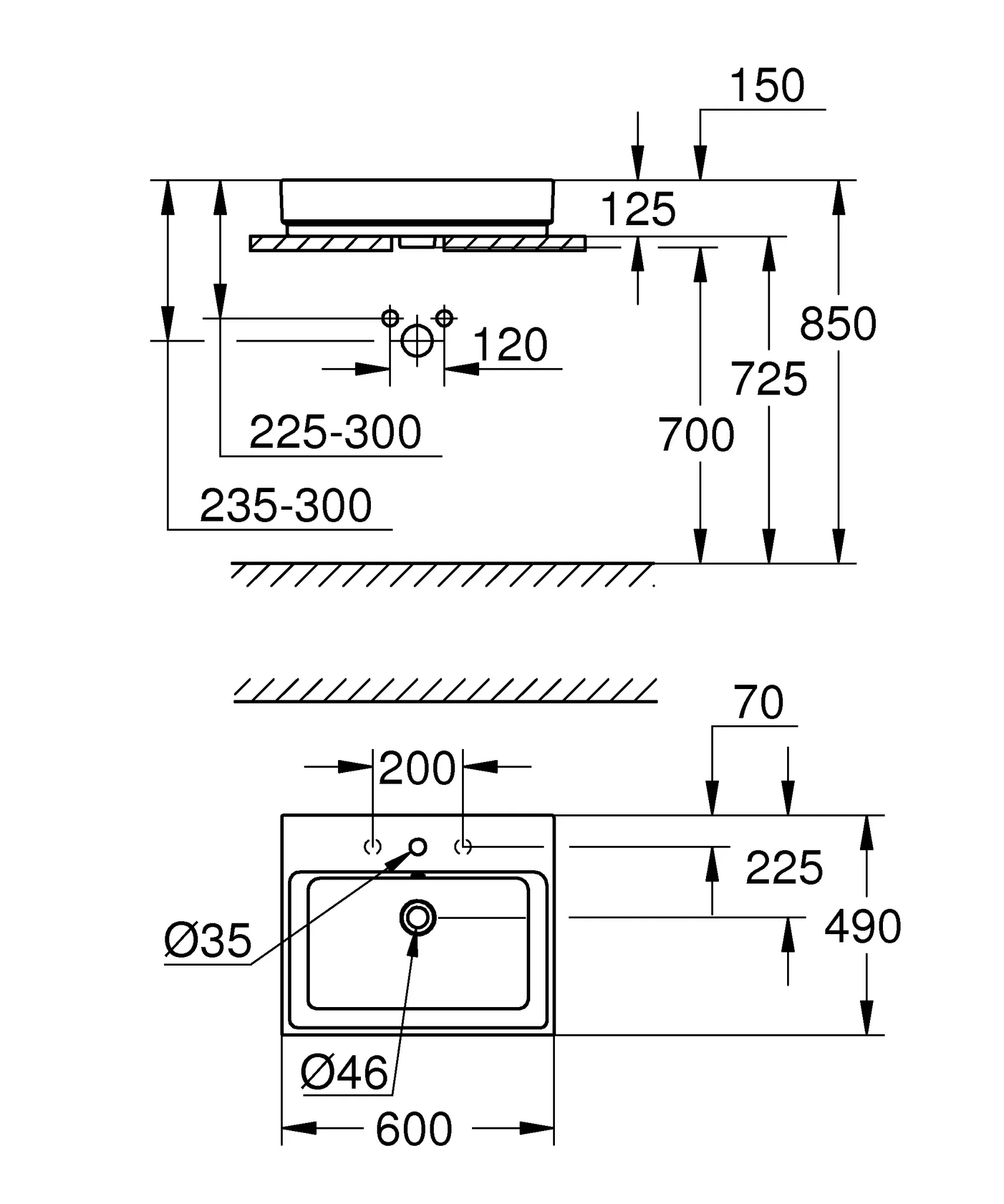 Aufsatzwaschtisch Cube Keramik 39477_H, 600 x 490 mm, 1 Hahnloch, 2 weitere vorgestochen, Rückseite glasiert, PureGuard Hygieneoberfläche, aus Sanitärkeramik, alpinweiß Aufsatzwaschtisch Cube Keramik 39477_H, 600 x 490 mm, 1 Hahnloch, 2 weitere vorgestochen, Rückseite glasiert, PureGuard Hygieneoberfläche, aus Sanitärkeramik, alpinweiß