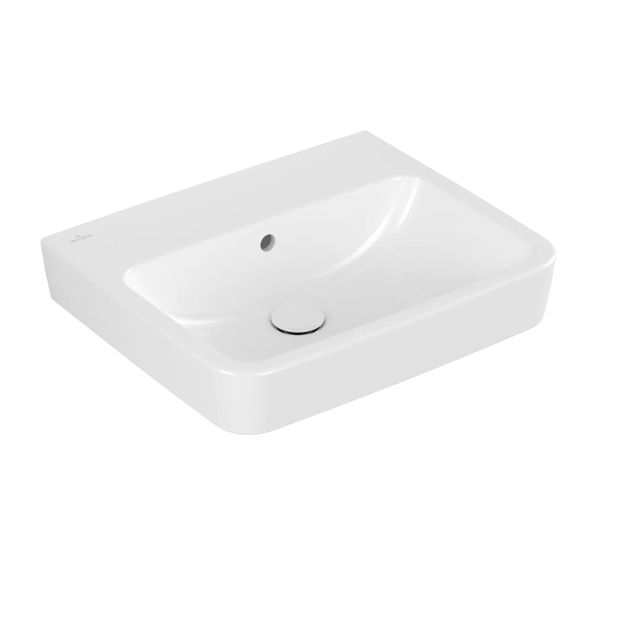 Villeroy & Boch O.novo Waschbecken 4A4157, Eckig, 550x460mm, Weiß Alpin AntiBac CeramicPlus