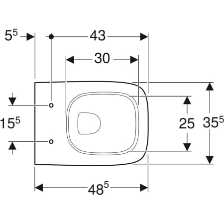 Wand-Tiefspül-WC Compact „Renova Compact Square“ in weiß alpin Wand-Tiefspül-WC Compact „Renova Compact Square“ in weiß alpin