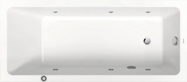 Duravit Whirlwanne „No.1“ rechteck 1700 × 750 mm, Fußablauf mit Jet Project, in Weiß Duravit Whirlwanne „No.1“ rechteck 1700 × 750 mm, Fußablauf mit Jet Project, in Weiß