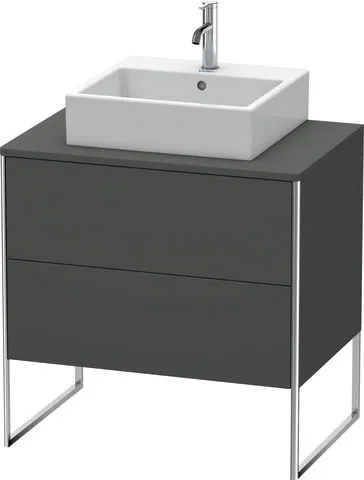 Duravit Waschtischunterschrank bodenstehend „XSquare“ 80 × 77,8 × 54,8 cm Graphit Matt Duravit Waschtischunterschrank bodenstehend „XSquare“ 80 × 77,8 × 54,8 cm Graphit Matt