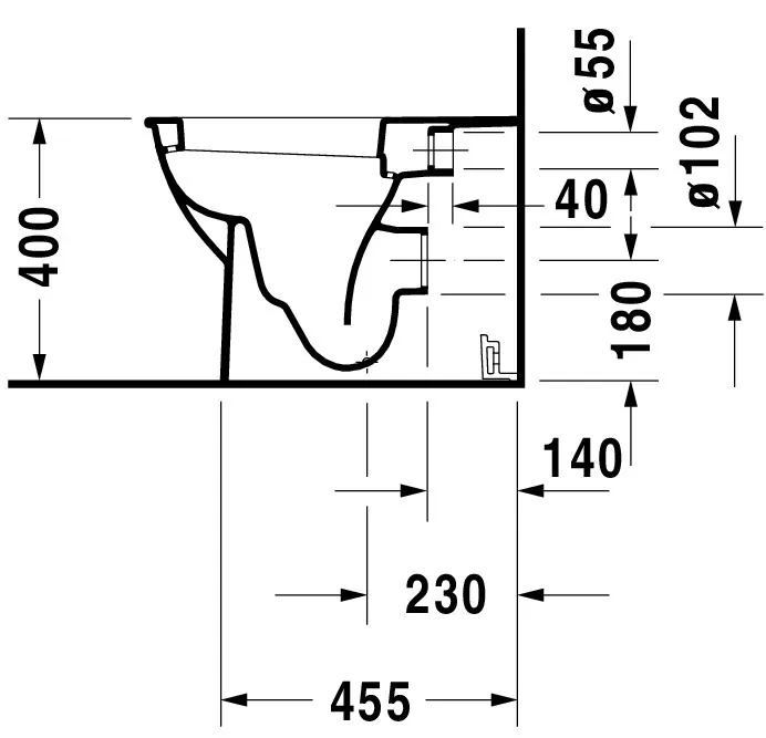 Stand-Tiefspül-WC back to wall „Darling New“ 36 × 40 × 57 cm Stand-Tiefspül-WC back to wall „Darling New“ 36 × 40 × 57 cm