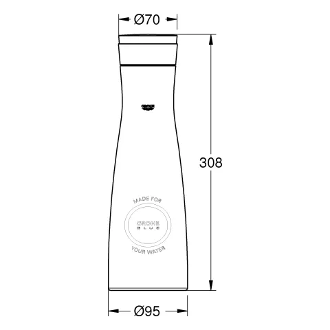 Glaskaraffe Blue 40405_1, 1 Liter mit Verschluss-Deckelset Glaskaraffe Blue 40405_1, 1 Liter mit Verschluss-Deckelset