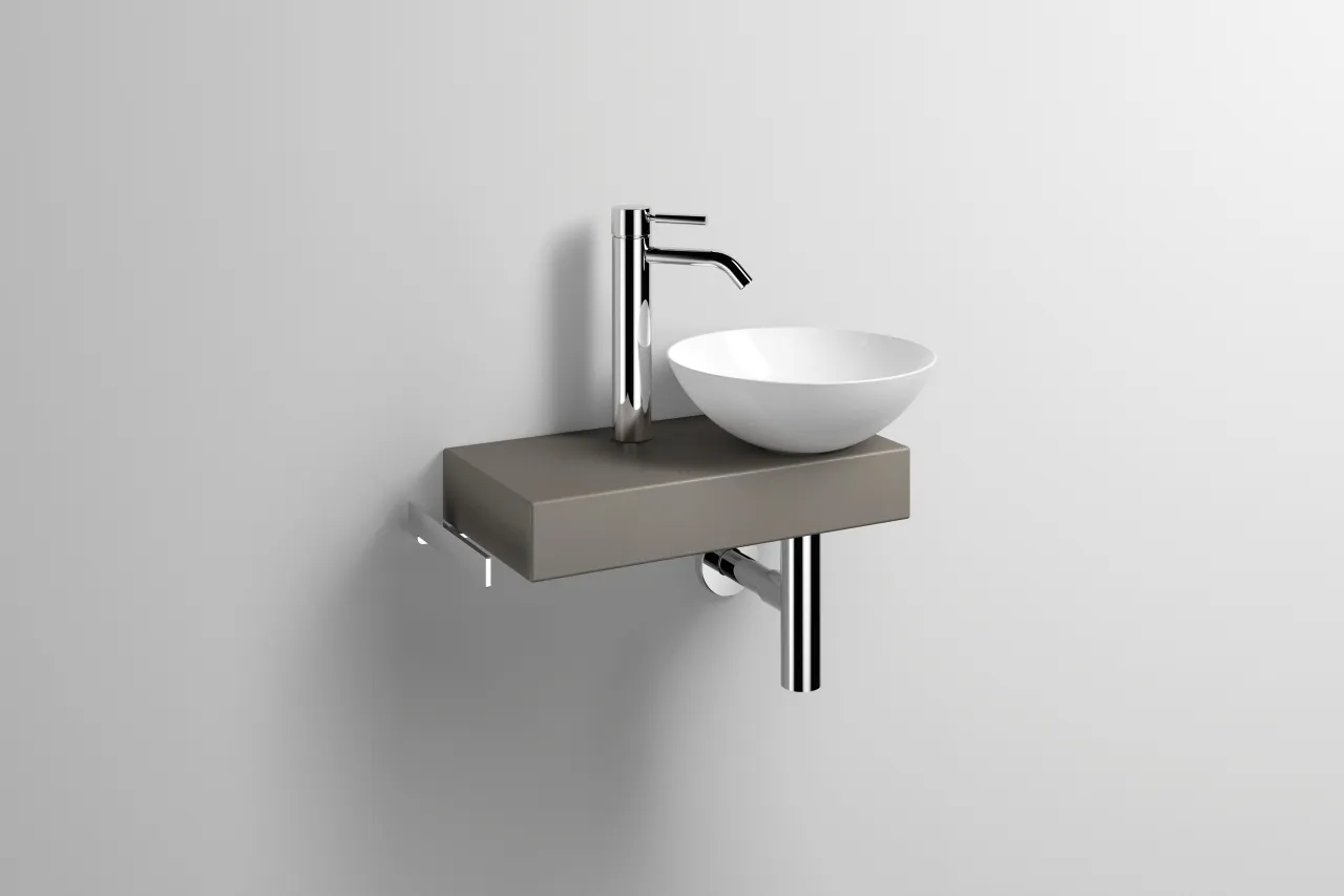 Alape Waschplatz „PN-Serie“ 320 × 597 mm in Gravel Matt, rechts