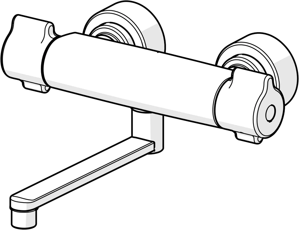 HansaCLINICA Waschtischbatterie HansaCLINICA 0880 Ausladung 285 mm Chrom