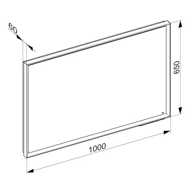 KEUCO ROYAL LUMOS Lichtspiegel 1000x650x60mm silber-eloxiert
