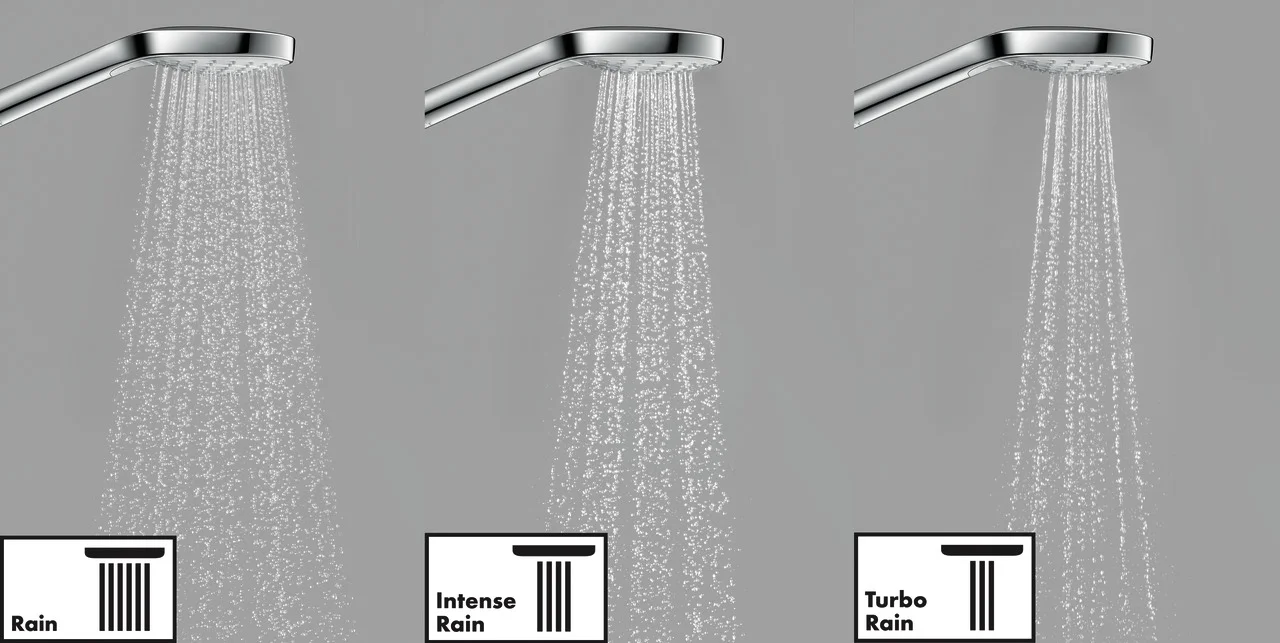 Hansgrohe Croma Select S Handbrause EcoSmart weiß/chrom, 110 mm Brausekopfgröße, Rain/TurboRain/IntenseRain Strahlarten, QuickClean, max. Durchfluss 9 l/min bei 3 bar Hansgrohe Croma Select S Handbrause EcoSmart weiß/chrom, 110 mm Brausekopfgröße, Rain/TurboRain/IntenseRain Strahlarten, QuickClean, max. Durchfluss 9 l/min bei 3 bar