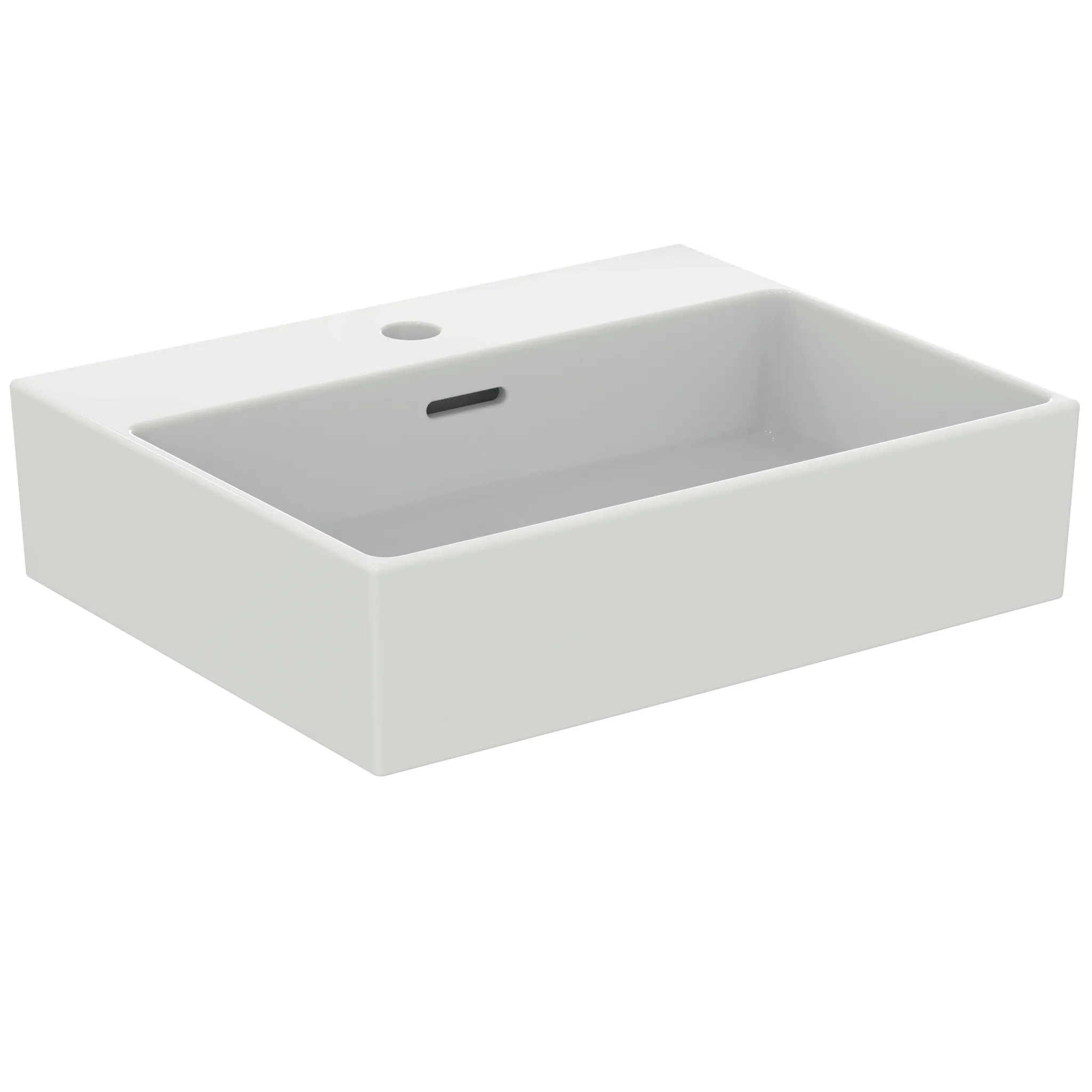 Waschbecken „Extra“ 50 × 40 × 15 cm, Hahnlochposition mittig in Weiß Waschbecken „Extra“ 50 × 40 × 15 cm, Hahnlochposition mittig in Weiß