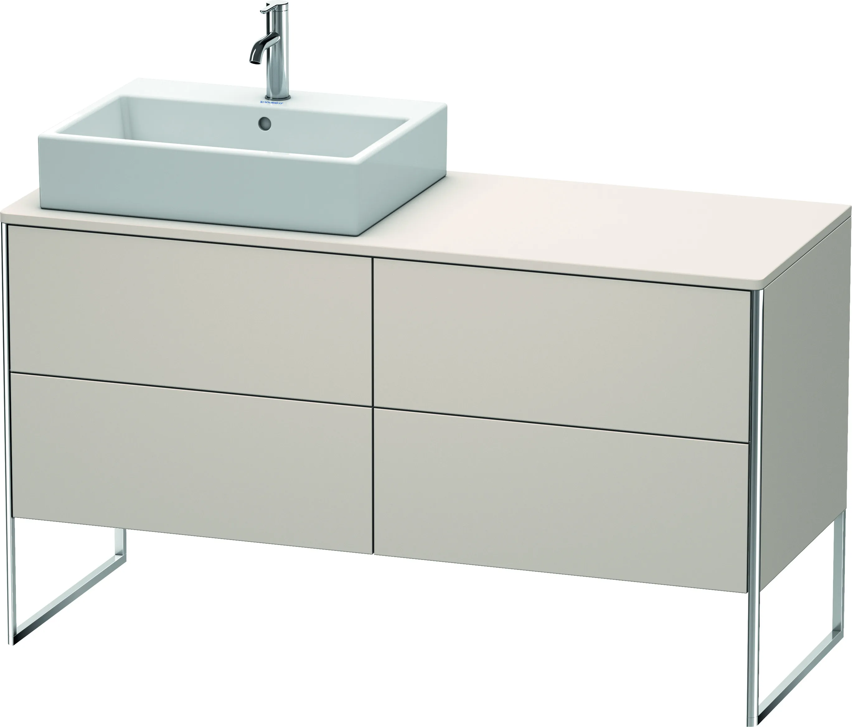 Duravit Waschtischunterschrank bodenstehend „XSquare“ 140 × 77,8 × 54,8 cm Taupe Matt Duravit Waschtischunterschrank bodenstehend „XSquare“ 140 × 77,8 × 54,8 cm Taupe Matt