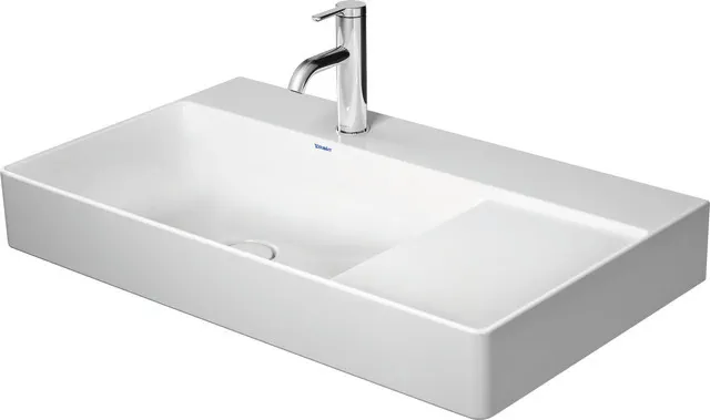 Wandwaschtisch „DuraSquare“, ohne Überlauf Becken: links / Größe: 80 × 47 cm / Hahnlochbohrung: ohne Hahnlochbohrung / Hahnlochposition: ohne / Oberflächenveredelung: mit WonderGliss Wandwaschtisch „DuraSquare“, ohne Überlauf Becken: links / Größe: 80 × 47 cm / Hahnlochbohrung: ohne Hahnlochbohrung / Hahnlochposition: ohne / Oberflächenveredelung: mit WonderGliss