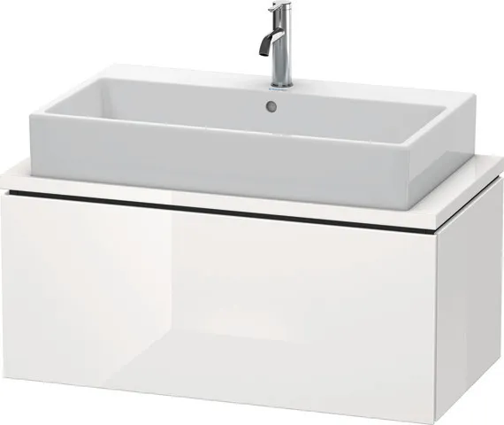 Duravit Waschtischunterschrank wandhängend „L-Cube“ 92 × 40 × 47,7 cm Weiß Hochglanz