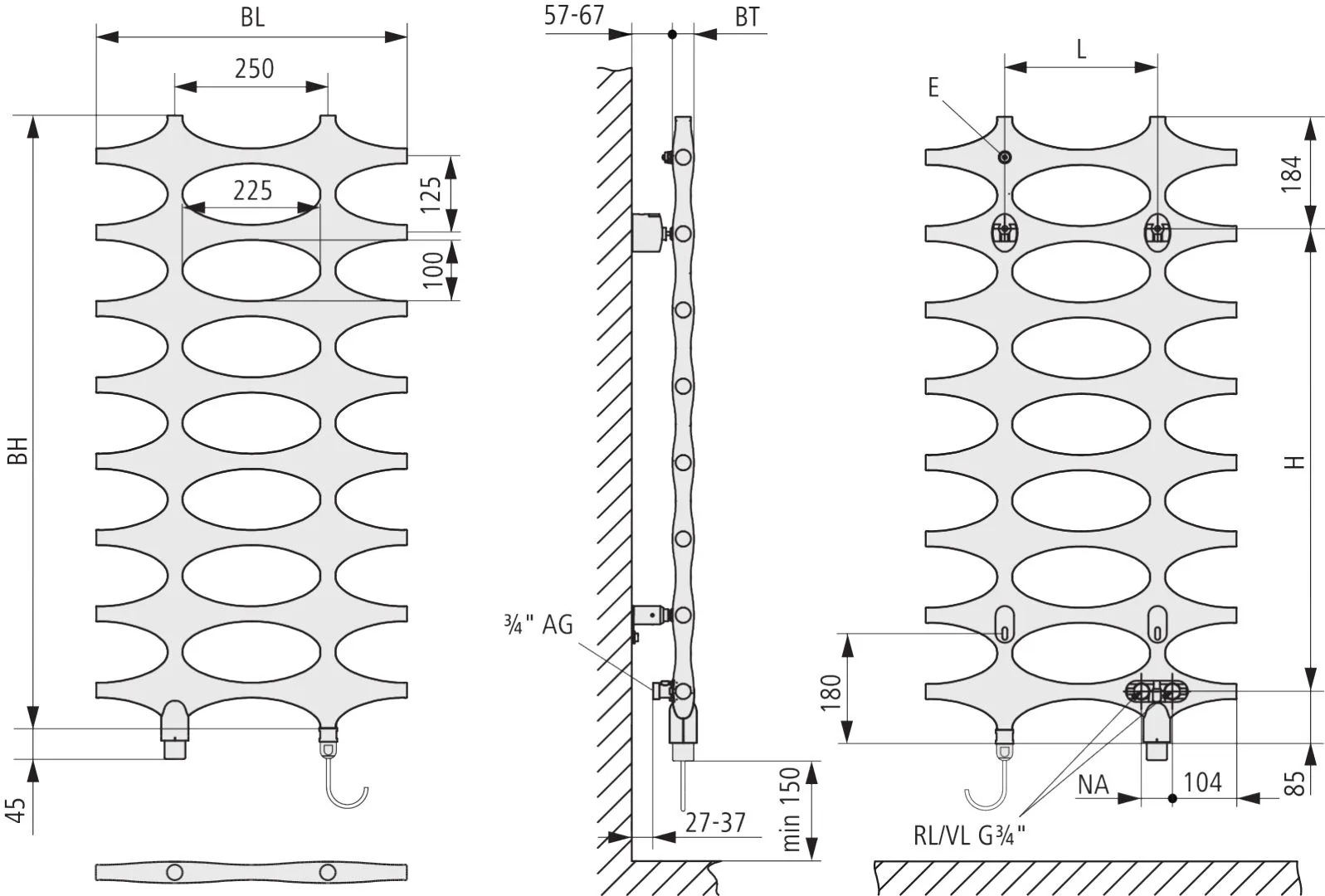 Kermi Design-Heizkörper „Ideos®-V“ Elektro-Zusatzbetrieb 50,8 × 190,1 cm in Farbkonzept Kermi Design-Heizkörper „Ideos®-V“ Elektro-Zusatzbetrieb 50,8 × 190,1 cm in Farbkonzept
