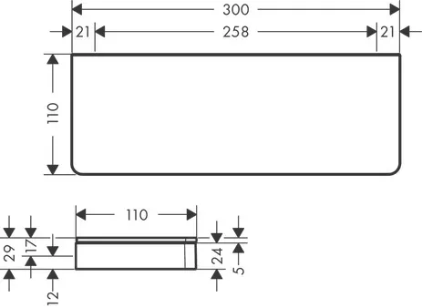 Ablage Axor Universal Accessories 300mm chrom