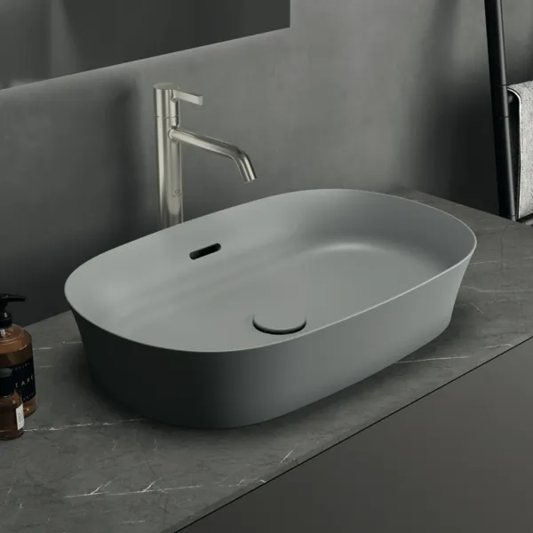 Ideal Standard Schaftventil E2114V9, nicht verschließbar, Betongrau, 72x72x75 mm, für Waschtisch