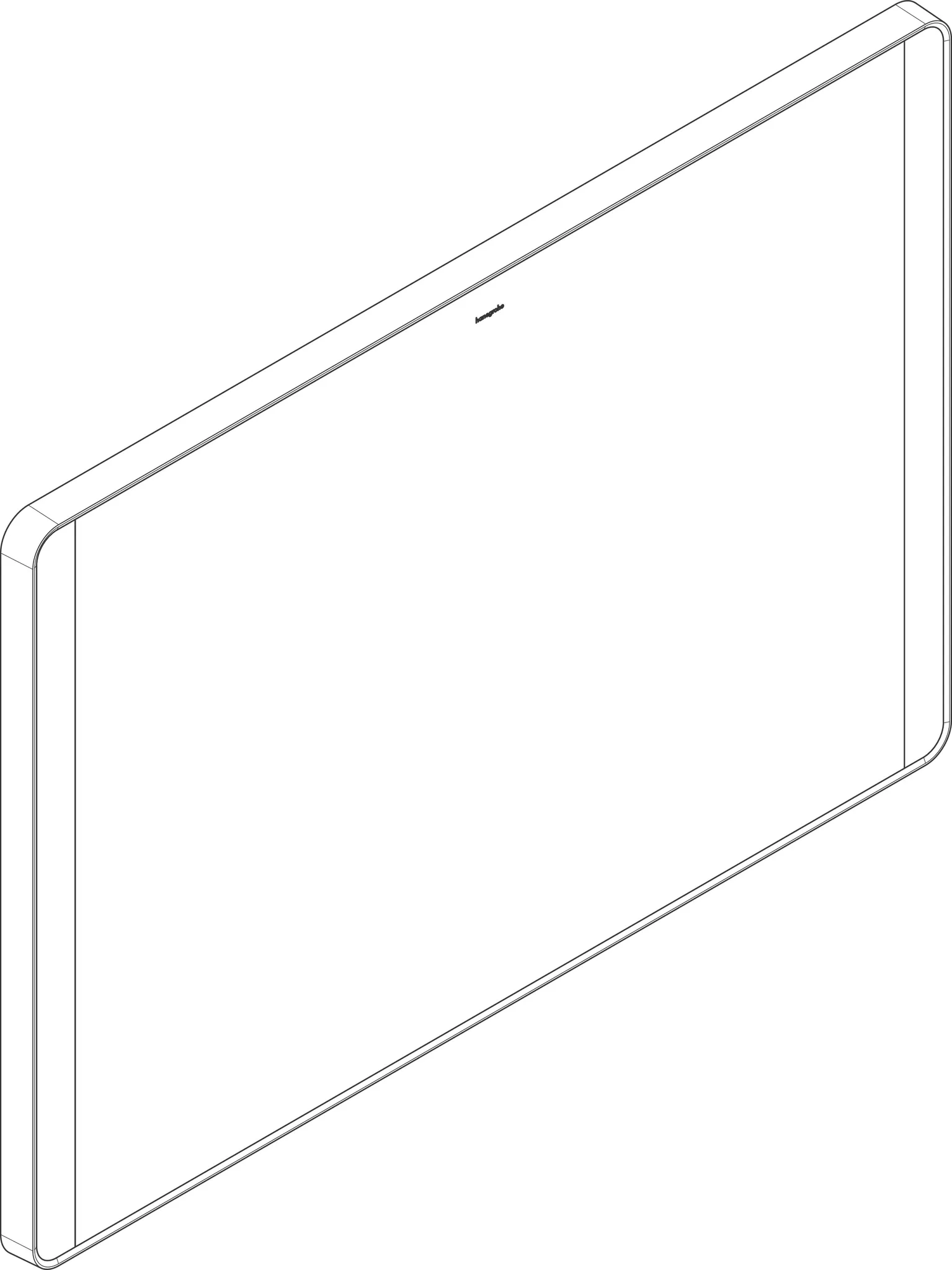 Hansgrohe Xarita Lite Q Spiegel mit seitlicher LED-Beleuchtung, 1000x700x30 mm, Mattschwarz