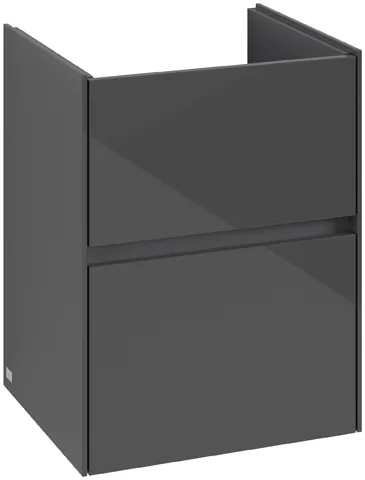 Villeroy & Boch Waschtischunterschrank „Collaro“ 472 × 610 × 404 mm Glossy Grey, ohne Beleuchtung, für Becken mittig Villeroy & Boch Waschtischunterschrank „Collaro“ 472 × 610 × 404 mm Glossy Grey, ohne Beleuchtung, für Becken mittig