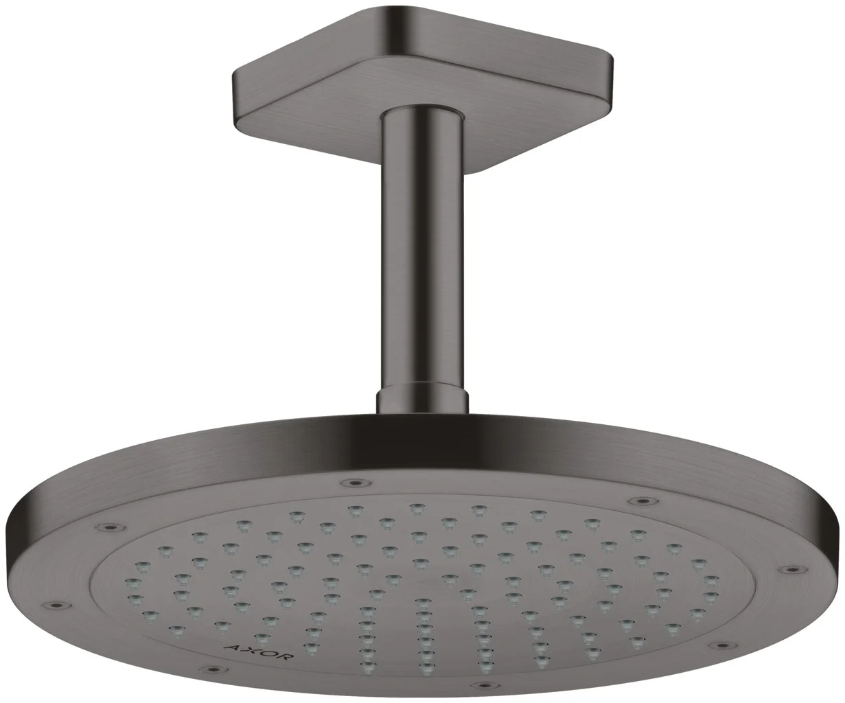 Hansgrohe AXOR ShowerSolutions Kopfbrause 245 1jet EcoSmart+ Brushed Black Chrome, 245 mm, verstellbarer Winkel, abnehmbar zur Reinigung