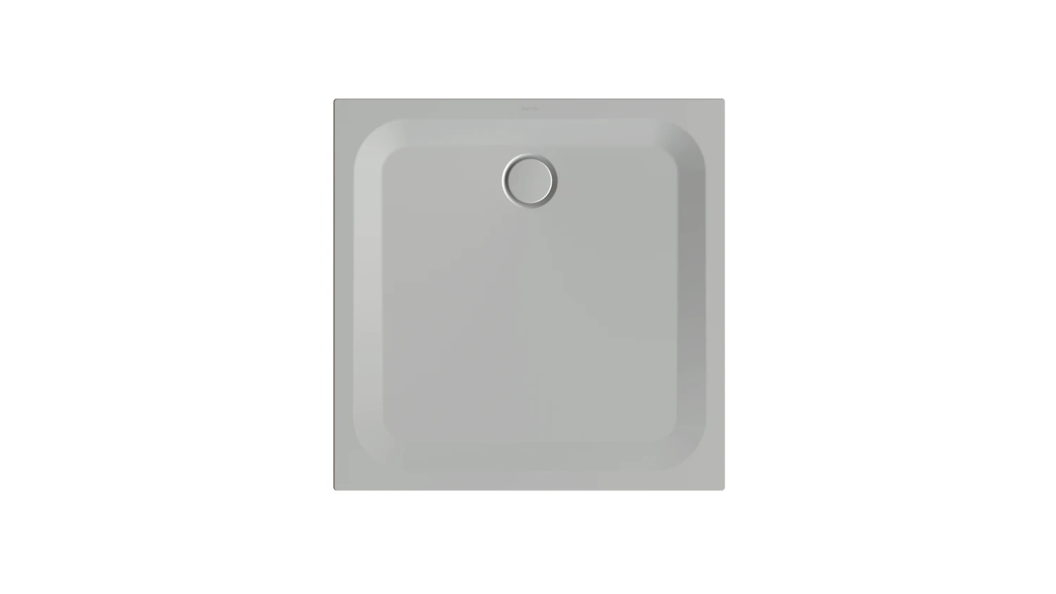 Bette quadrat Duschwanne „BetteUltra“ 1000 × 1000 mm ohne Oberflächenbeschichtung, ohne Oberflächenveredelung, mit Wannenträger, in Flanell
