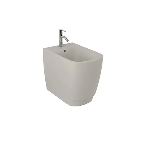 RESA S StandTiefspülBidet, 55 cm verdeckte Befestigungen Mattschwarz