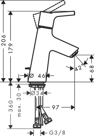 Waschtischmischer 80 Talis S CoolStart chrom Waschtischmischer 80 Talis S CoolStart chrom