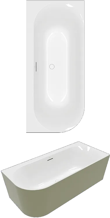 Villeroy & Boch Badewanne mit ovaler Innenform „Loop & Friends“ vorwand oval 180 × 80 cm, rechts in Weiß Alpin / Colour On Demand Villeroy & Boch Badewanne mit ovaler Innenform „Loop & Friends“ vorwand oval 180 × 80 cm, rechts in Weiß Alpin / Colour On Demand