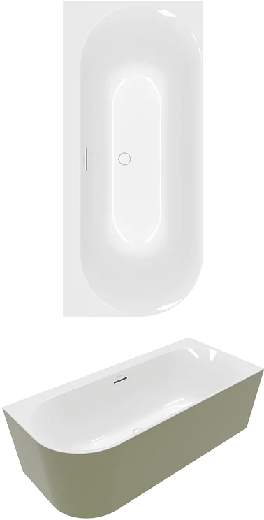 Villeroy & Boch Vorwand-Badewanne Loop & Friends OVAL UBA180LOF9CRBCV, 1800 x 800 x 600 mm, Colour On Demand, 01 Weiß Alpin Villeroy & Boch Vorwand-Badewanne Loop & Friends OVAL UBA180LOF9CRBCV, 1800 x 800 x 600 mm, Colour On Demand, 01 Weiß Alpin