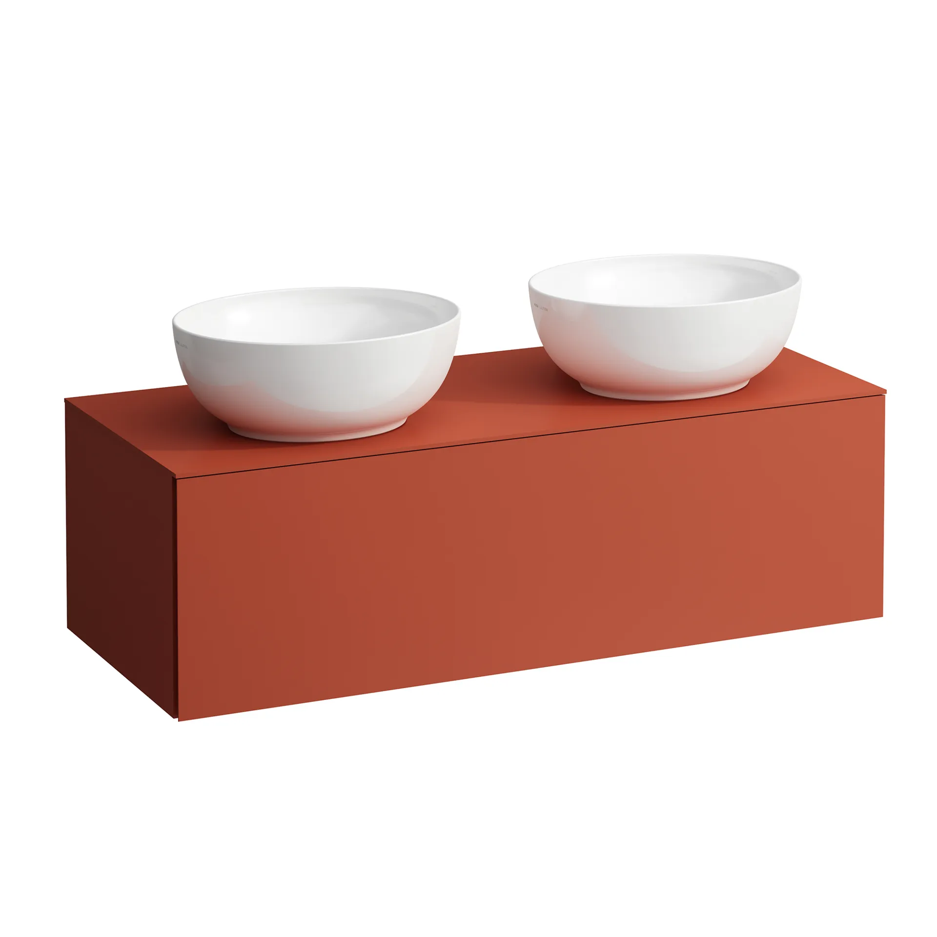 Laufen Schubladenelement „Ilbagnoalessi“ 1200 × 370 × 500 mm Terracotta, ohne Hahnlochbohrung, links und rechts Laufen Schubladenelement „Ilbagnoalessi“ 1200 × 370 × 500 mm Terracotta, ohne Hahnlochbohrung, links und rechts