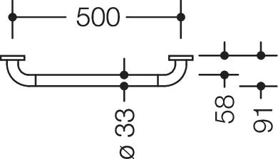 HEWI Haltegriff „Serie 801“ in Lichtgrau HEWI Haltegriff „Serie 801“ in Lichtgrau