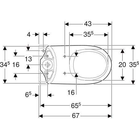Stand-Tiefspül-WC für Kombination mit Spülkasten „Renova“ 35,7 × 39 cm in weiß alpin Stand-Tiefspül-WC für Kombination mit Spülkasten „Renova“ 35,7 × 39 cm in weiß alpin