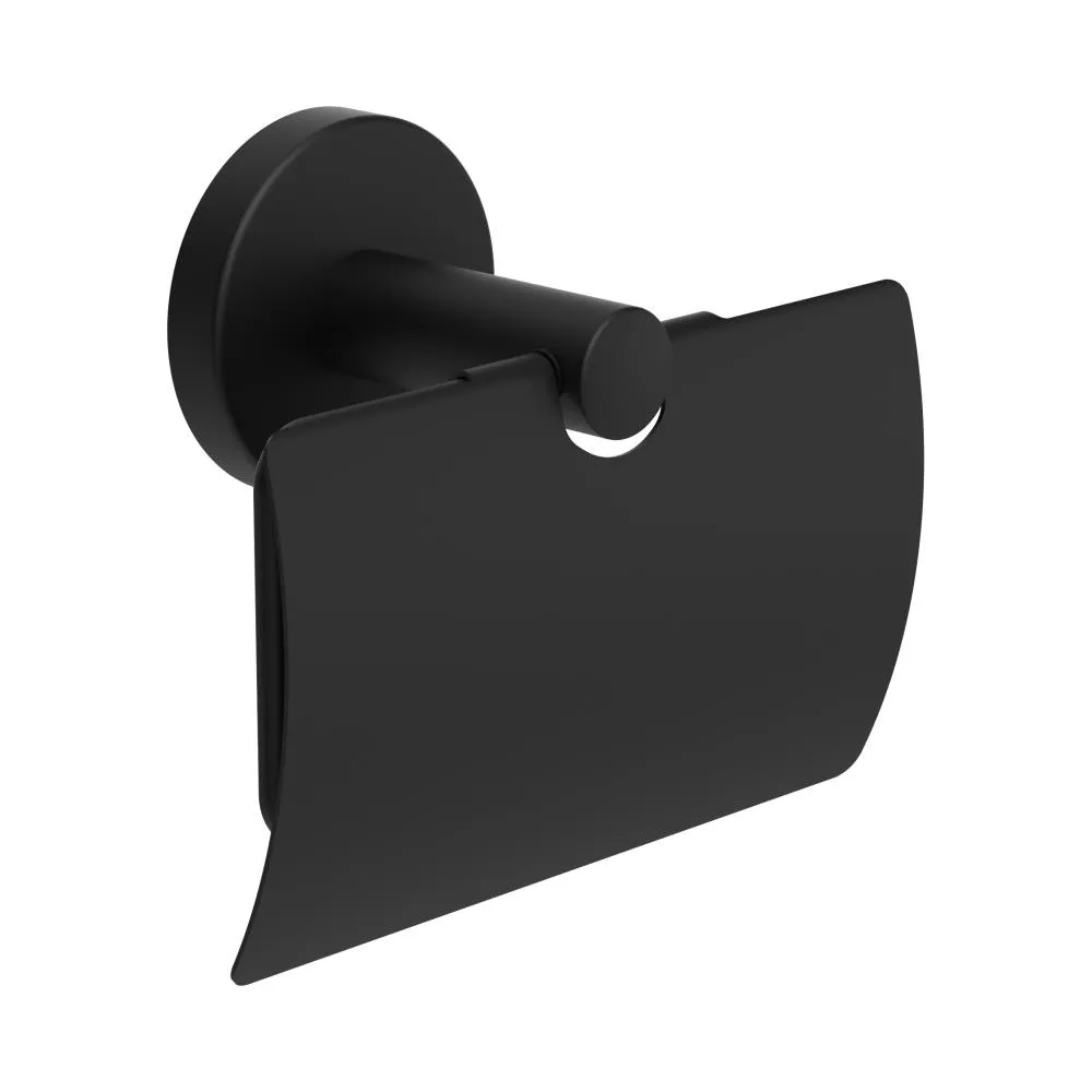 Niara Toilettenpapierhalter 38406.2 mit Abdeckung, titanschwarz matt