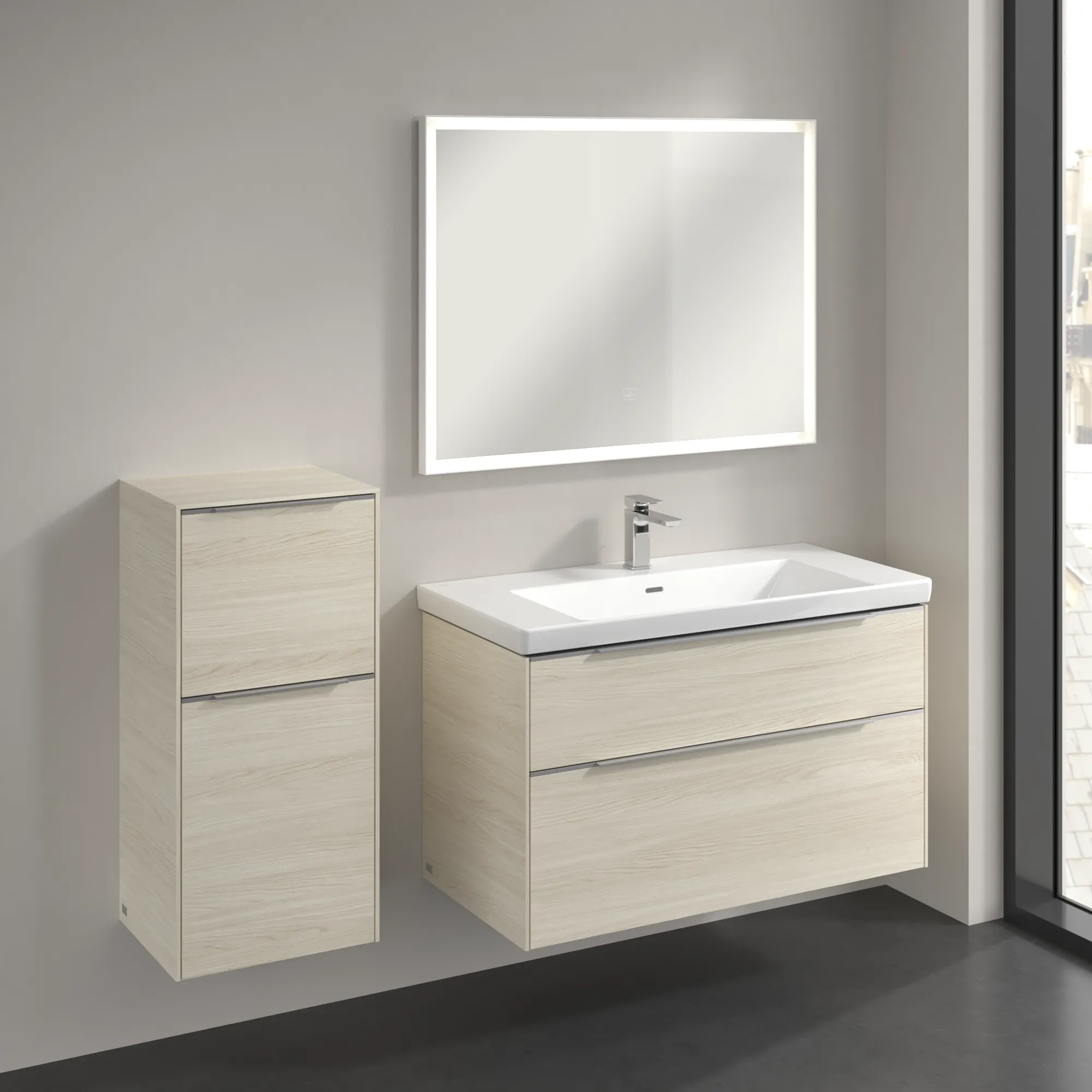 Villeroy & Boch Seitenschrank „Subway 3.0“ 40 × 86 × 36,2 × 36,2 cm 1 Auszug, 1 Tür, Anschlag (Scharnier) links, 1 Tür, Anschlag links Villeroy & Boch Seitenschrank „Subway 3.0“ 40 × 86 × 36,2 × 36,2 cm 1 Auszug, 1 Tür, Anschlag (Scharnier) links, 1 Tür, Anschlag links