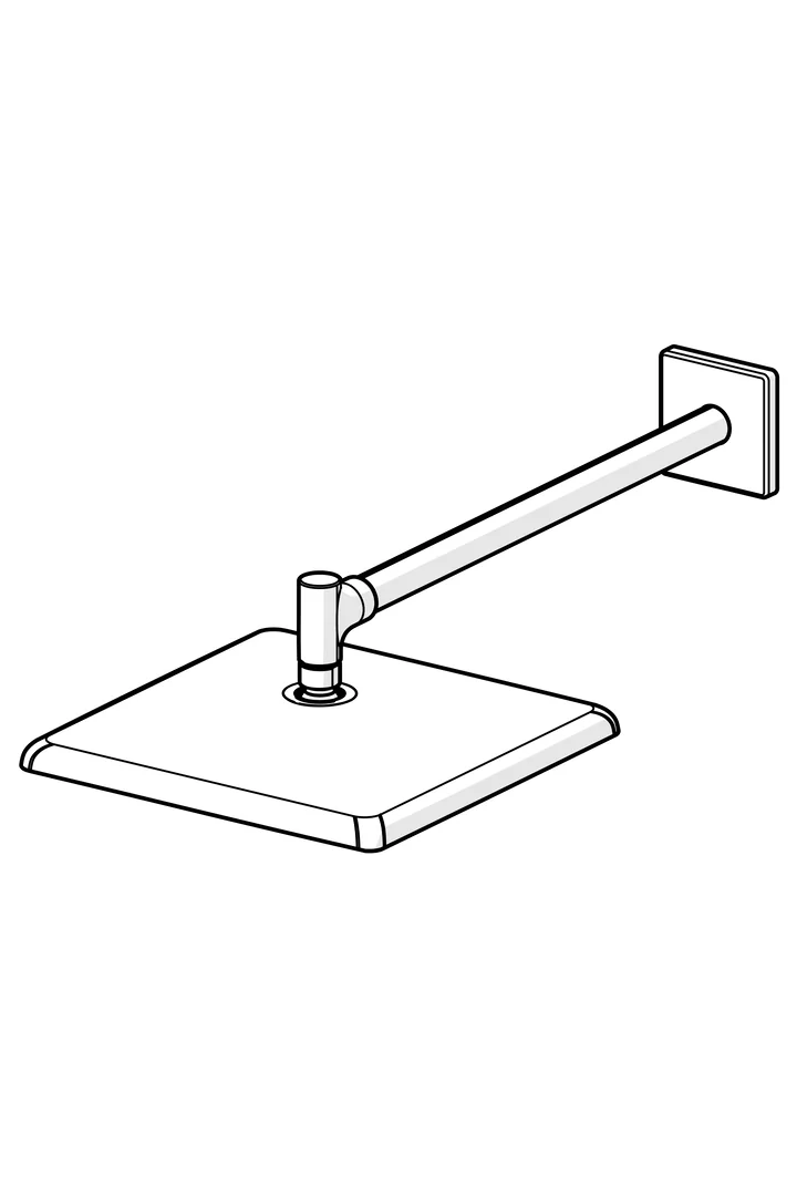 HansaAURELIA Kopfbrause 4726 1-strahlig 250x250 mm Matt-Schwarz