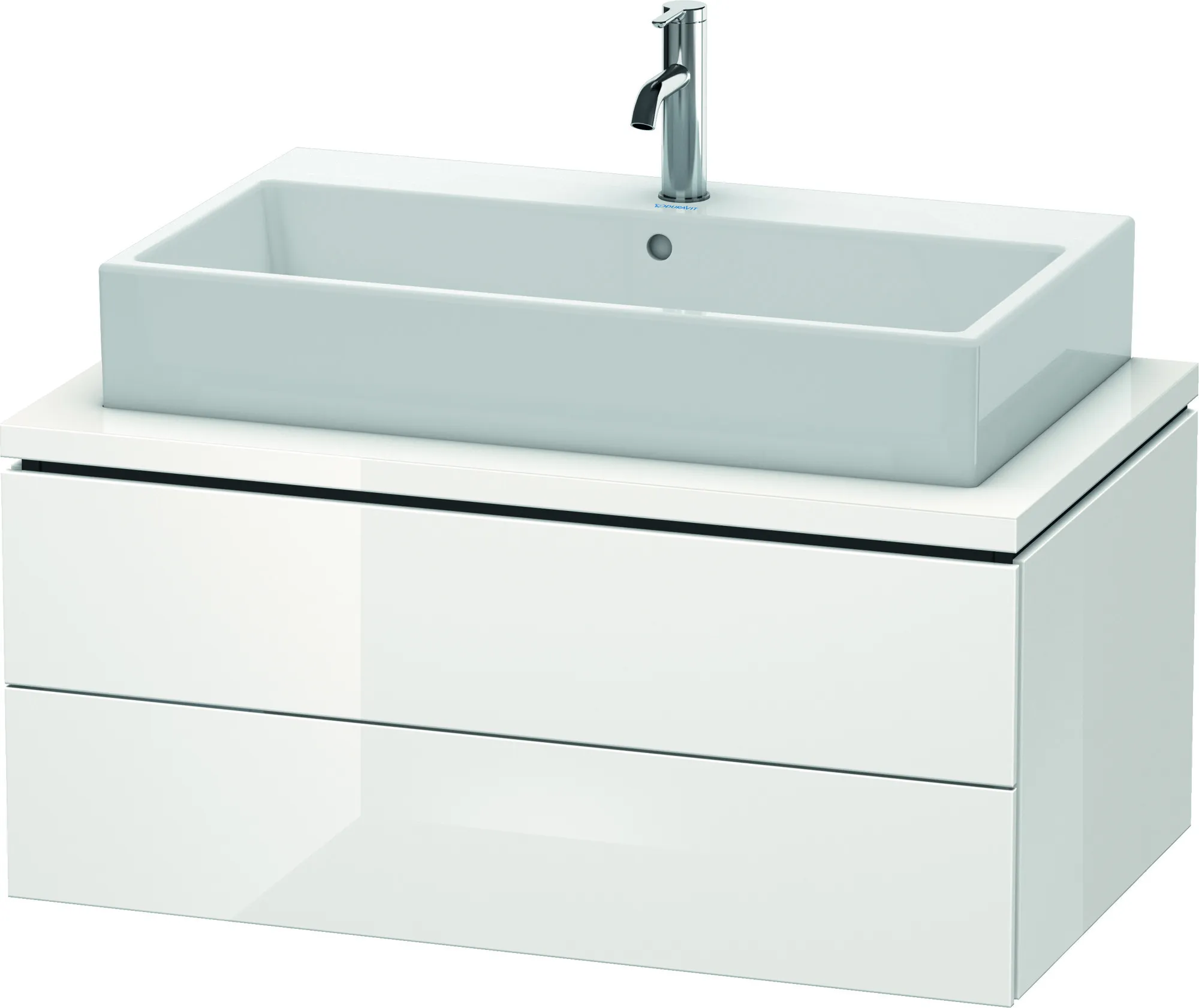 Duravit Waschtischunterschrank wandhängend „L-Cube“ 92 × 40 × 54,7 cm Weiß Hochglanz Duravit Waschtischunterschrank wandhängend „L-Cube“ 92 × 40 × 54,7 cm Weiß Hochglanz