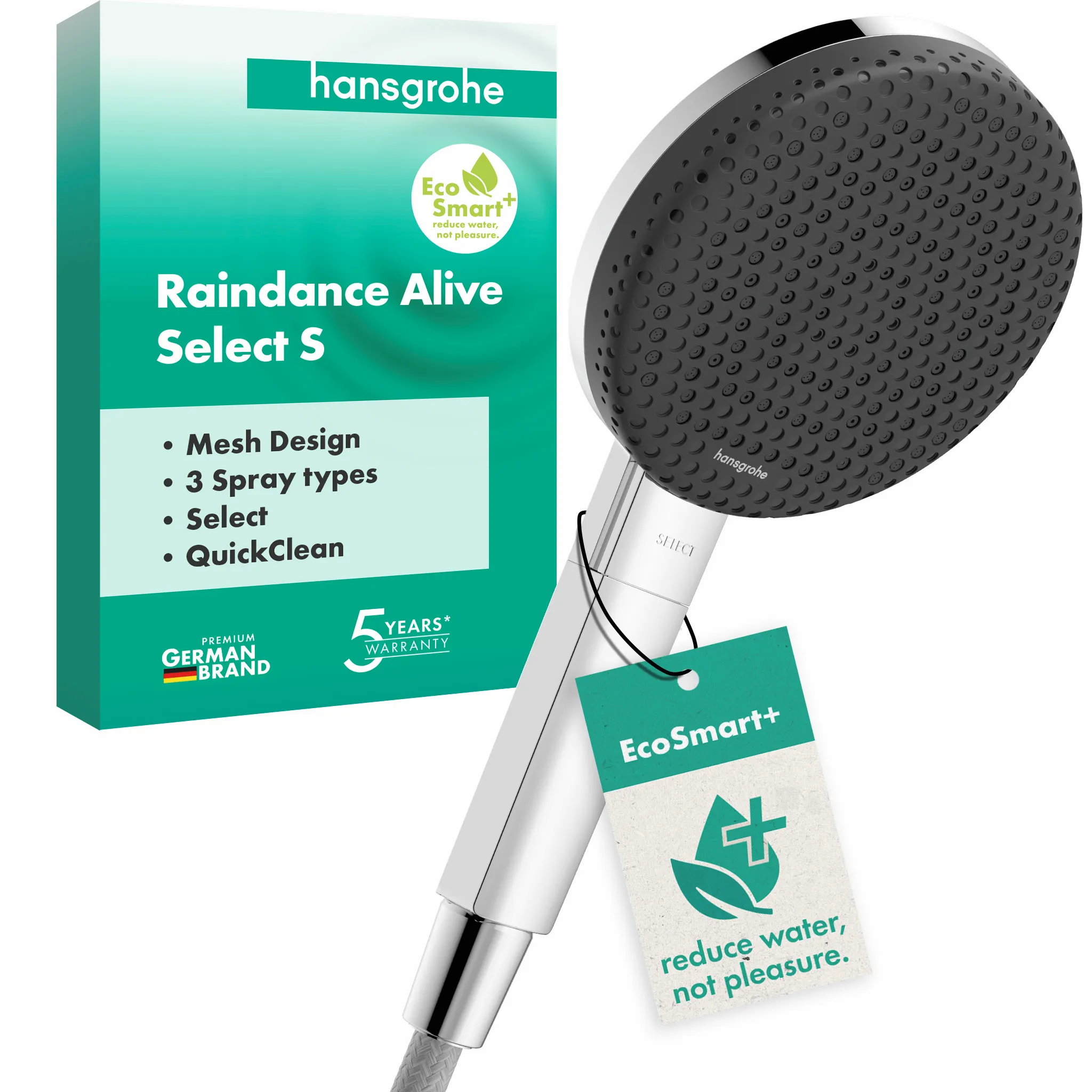 Hansgrohe Raindance Alive Select S Handbrause 125 3jet EcoSmart+, Chrom Hansgrohe Raindance Alive Select S Handbrause 125 3jet EcoSmart+, Chrom