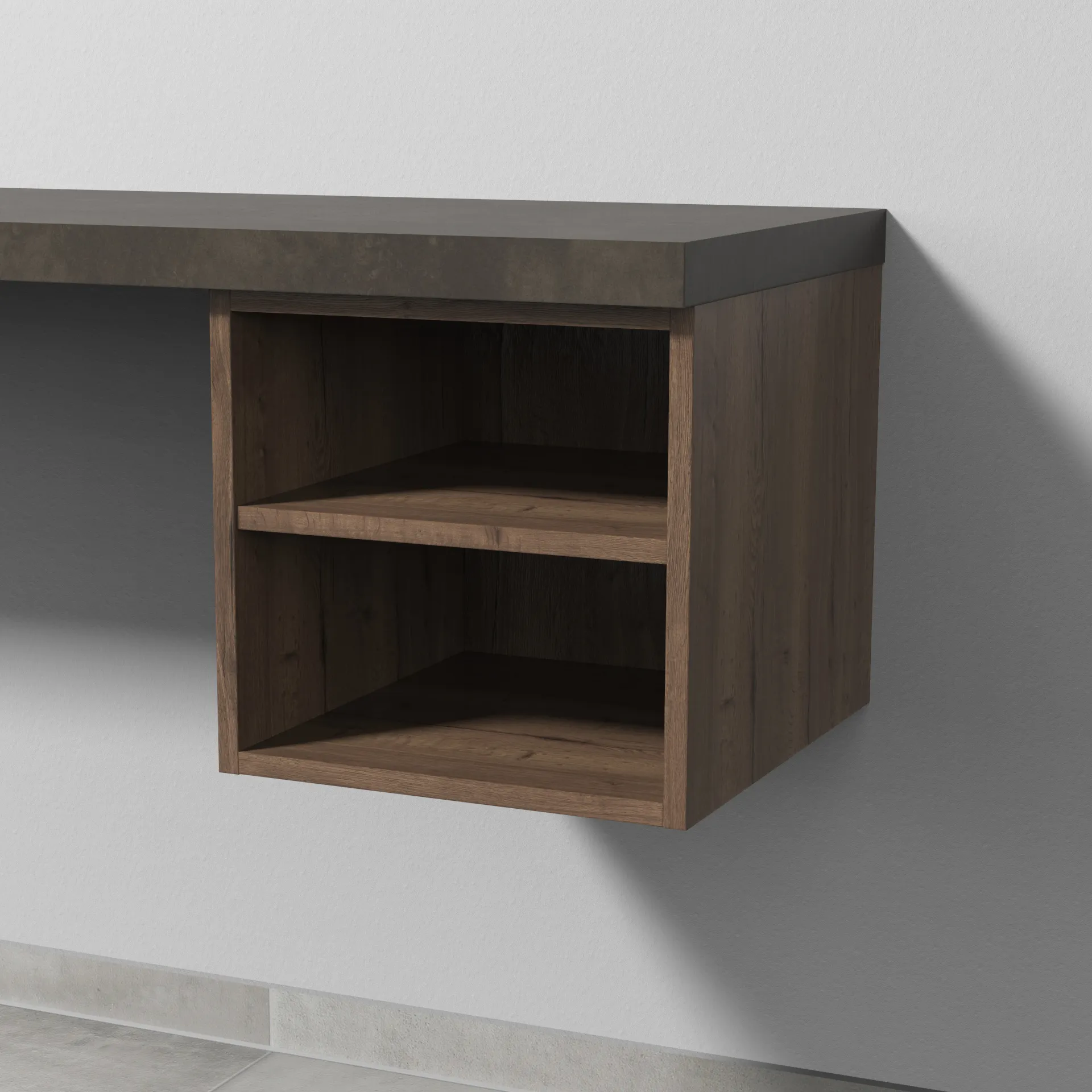 Sanipa Anbauregal „2morrow“ 350 × 340 × 398 mm in Eiche Tabak