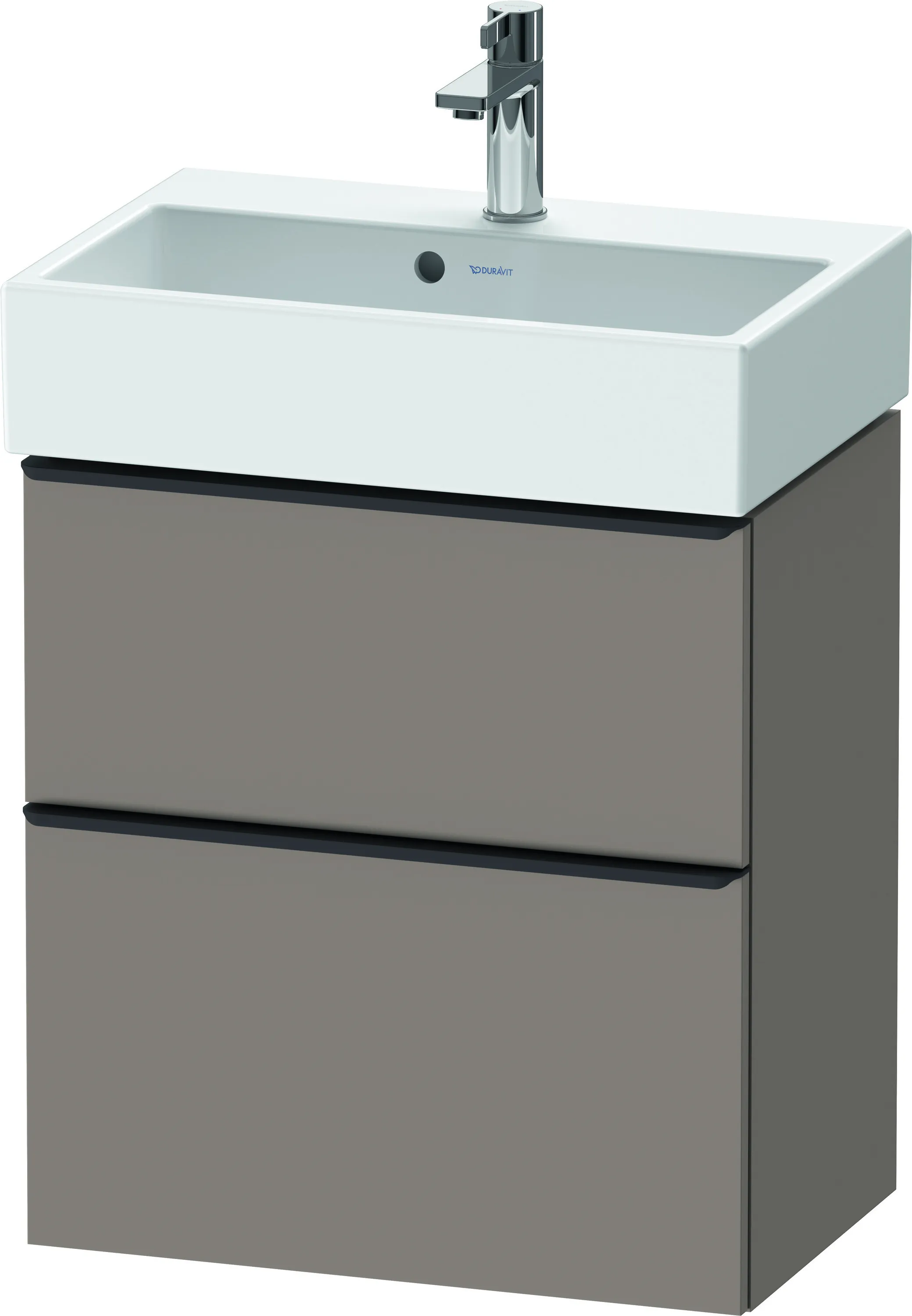 Duravit Waschtischunterschrank wandhängend „D-Neo“ 58,4 × 62,5 × 37,2 cm Basalt Matt