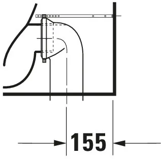 Stand-WC Kombi DuraStyle 630 mm Tiefspüler,f.SPK, Abg.Vario,weiß,HYG